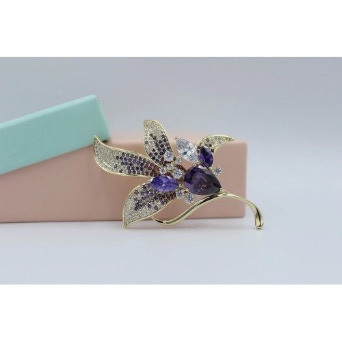 Orchid flower Brooch